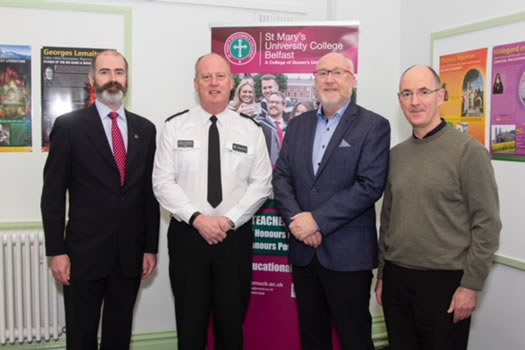 Dr Ciarán Kearney, Mr George Hamilton, Professor Peter Finn and Fr Feidhlimidh Magennis