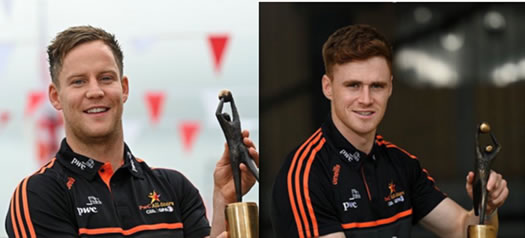 Tyrone footballers, Kevin McGeary and Conor Meyler, were winners of the PwC GAA/GPA “Footballer of the Month” award for August and September