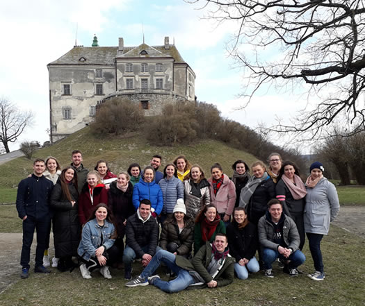 Liberal Arts and PGCE students who took part in the Ukraine study visit