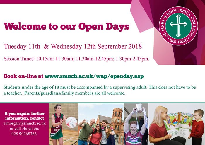 Welcome to our Open Days flyer