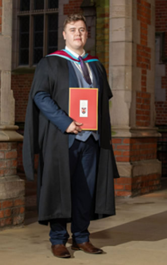 Master of Education graduate at Winter Gradation, Whitla Hall, Queen's University 