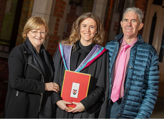 Master of Education graduate at Winter Gradation, Whitla Hall, Queen's University 