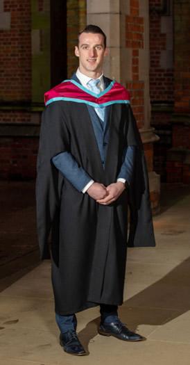 Master of Education graduate at Winter Gradation, Whitla Hall, Queen's University 