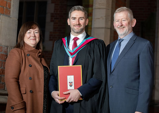 Master of Education graduate at Winter Gradation, Whitla Hall, Queen's University 