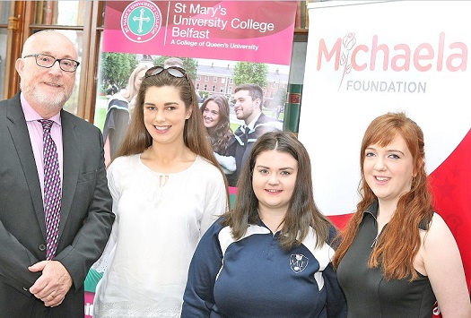 Professor Peter Finn with Michaela Foundation volunteer leaders