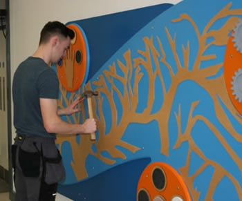 Installation of the sensory wall