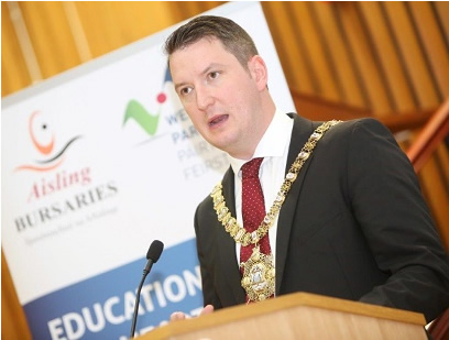 Lord Mayor John Finucane spoke at the awards ceremony