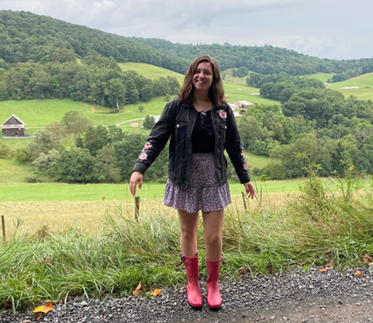 Aoibheann enjoying the West Virginia countryside